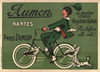 Aumon Nantes Pneus Dunlop Vintage Bicycle Poster Prints