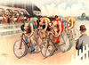 1895 Velodrome Racers Vintage Poster Prints