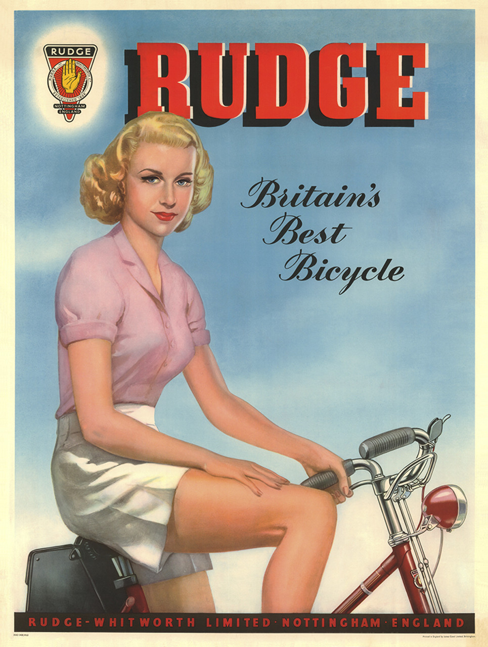 Rudge Pin-up Bicycle Poster