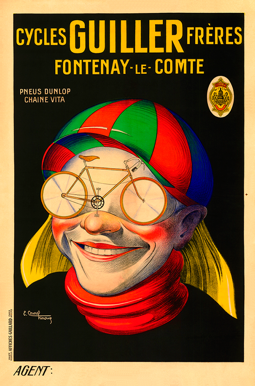 Cycles Guiller Freres Bicycle Poster by E Courchinoux