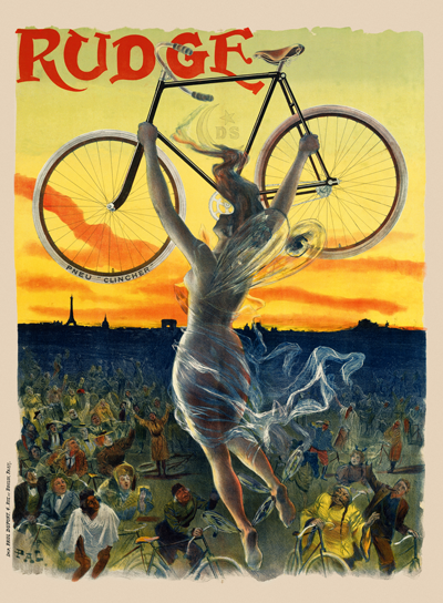 Rudge Vintage French Bicycle Poster by PAL