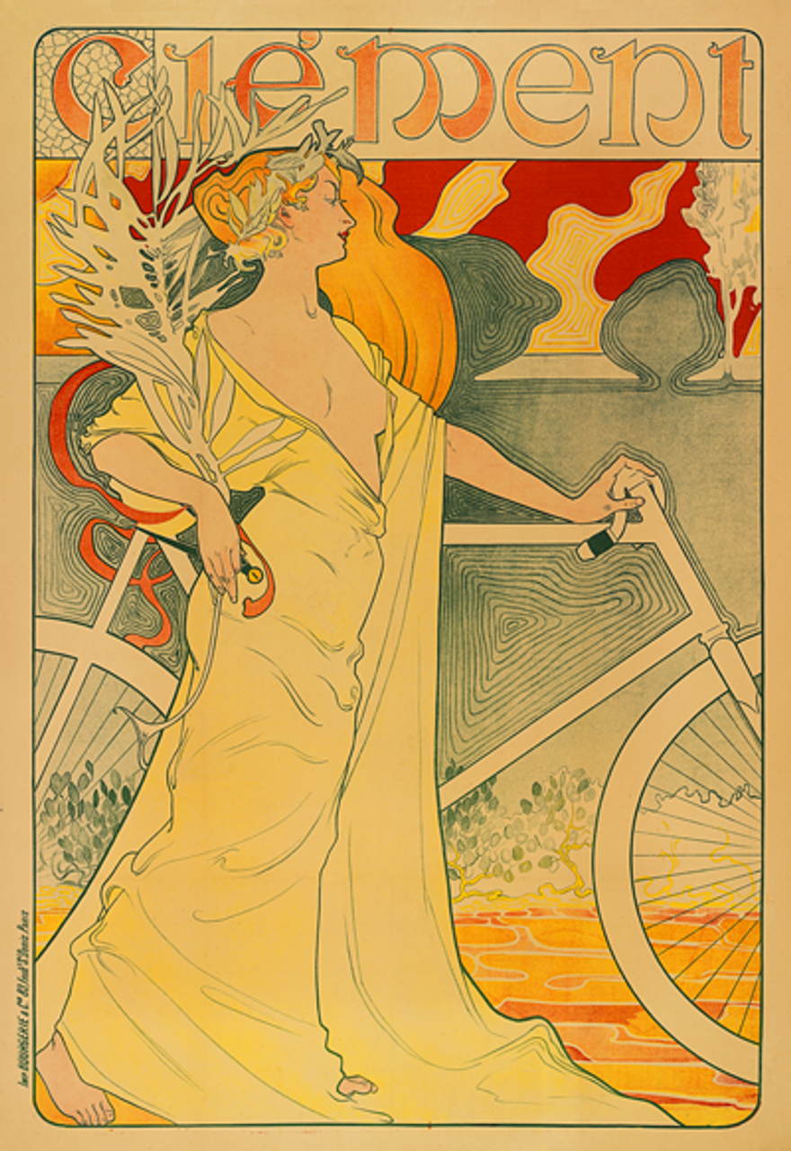 Clement Art Nouveau Bicycle Poster