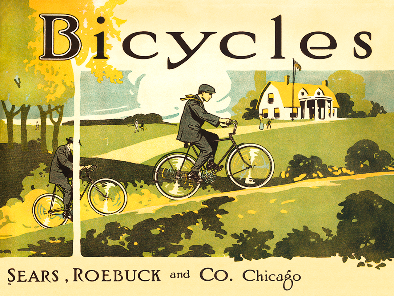 Sears Roebuck and Co. Vintage Bicycle Poster