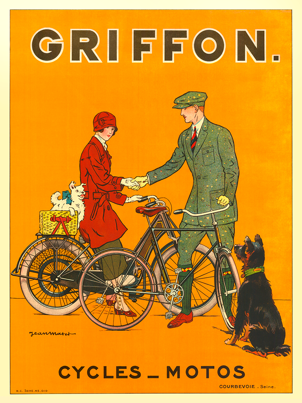 Griffon Cycles-Motos Bicycle Poster by Jean Matet