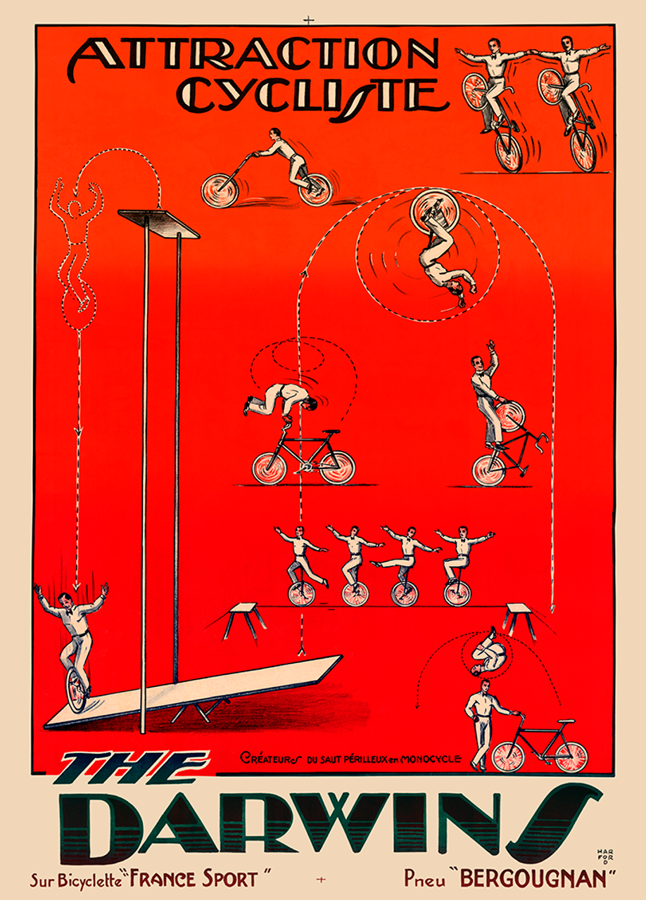 The Darwins Bicycle Poster for Circus act with bicycles