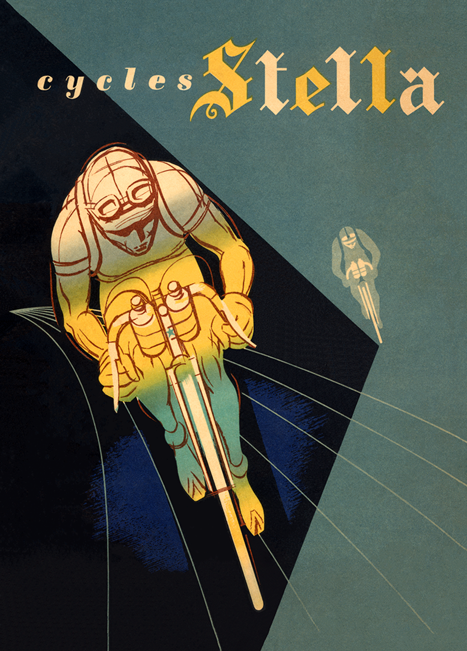 Cycles Stella Poster 1953 Bicycle Poster by Paul Ordner