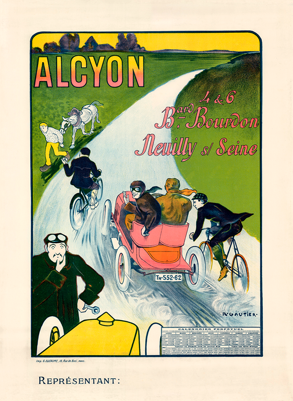 Alcyon Vintage Bicycle Poster Prints by Gautier