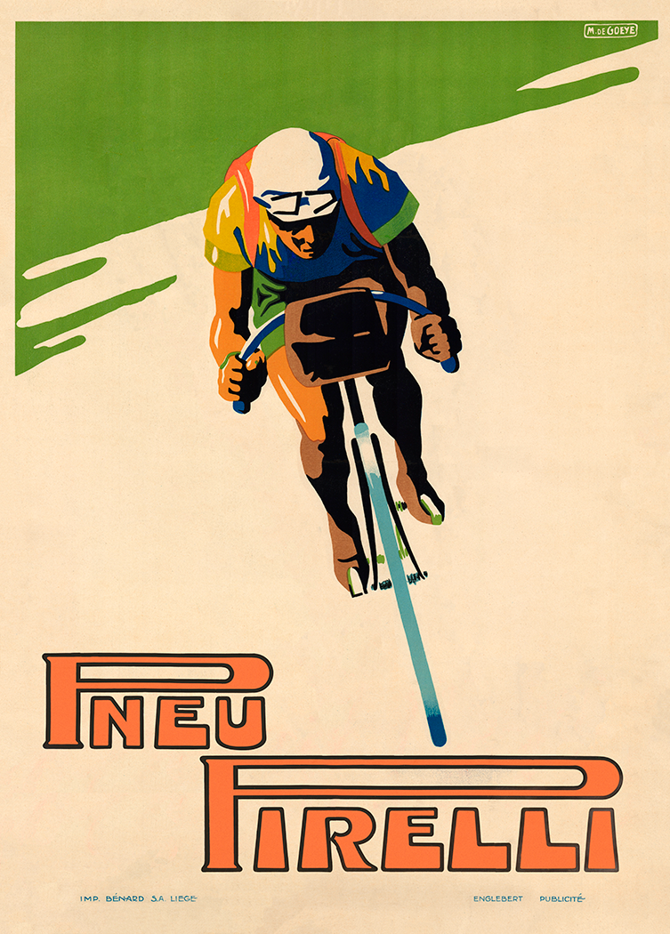 Poster Vintage Pirelli – Format 50x70 Cm – Reproduction Publicité Rétro – Neuf
