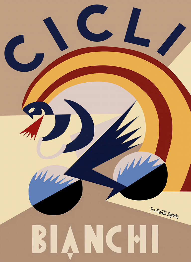 Cicli Bianchi Poster Prints by Fortunato Depero