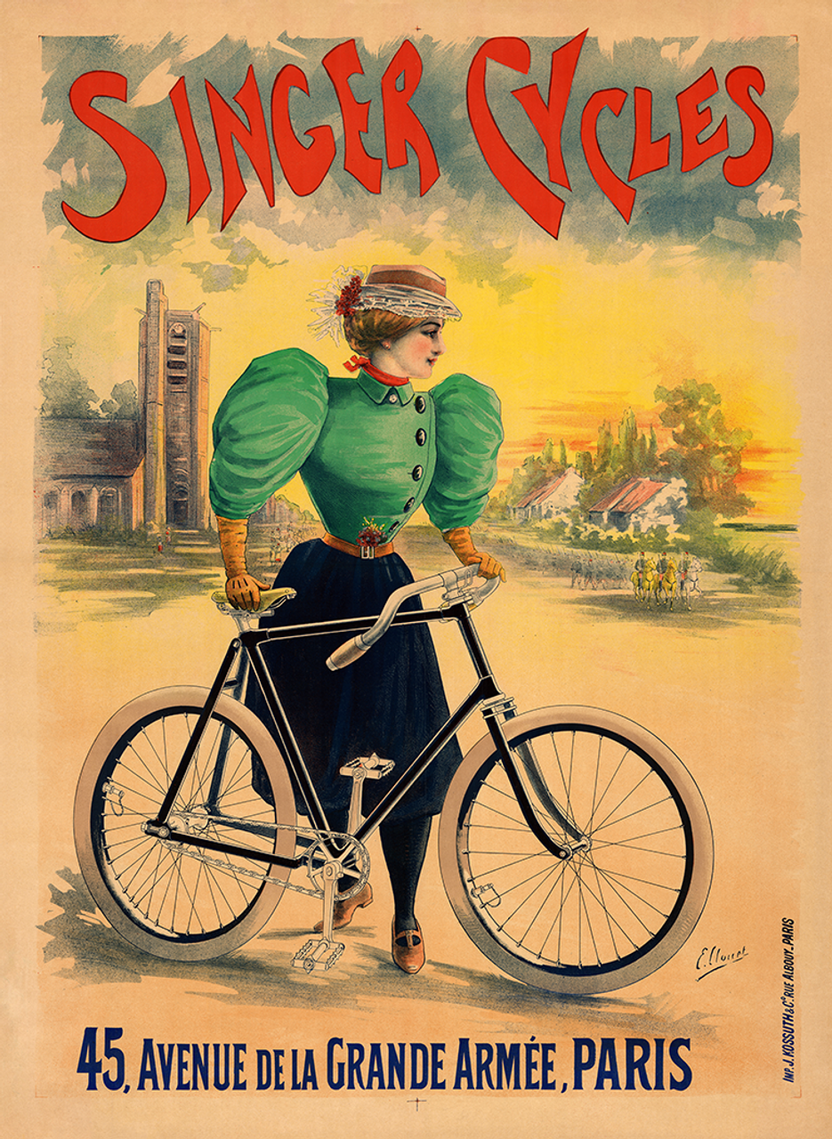 Singer Cycles Bicycle Poster Prints by Clouet
