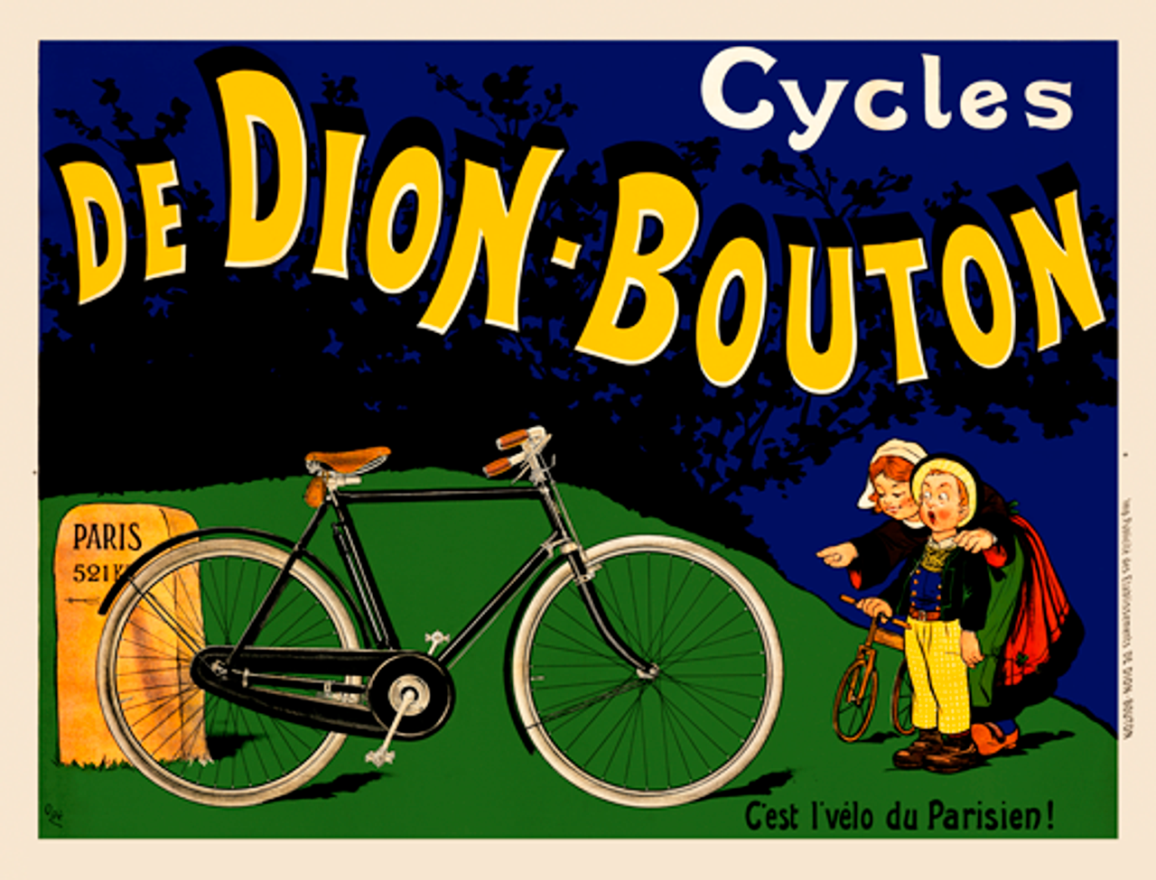 De Dion-Bouton Bicycle Poster