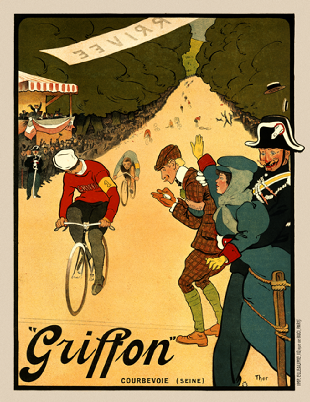 Griffon Mountaintop Finish Bicycle Poster