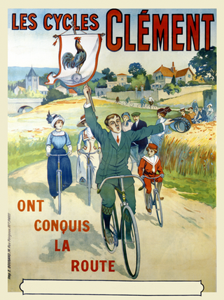 Poster Publicitaire Rétro - Clément Cycles - Vintage France - Artery8 - BB8022B