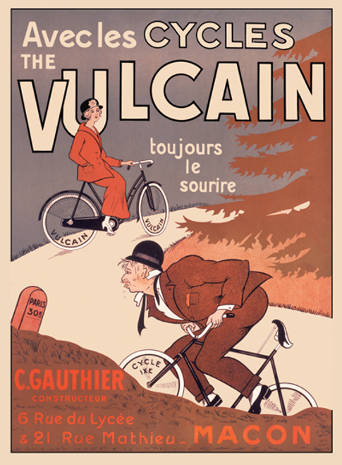 Cycles Vulcain Bicycle Poster