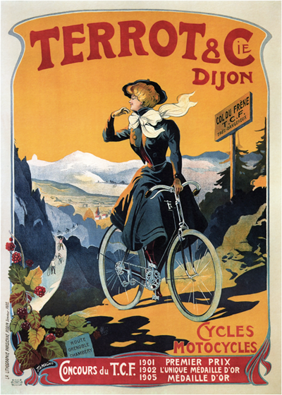 Affiche Publicitaire Vintage Terrot Cycles - Impression D'art Rétro - Format 40x30 Cm