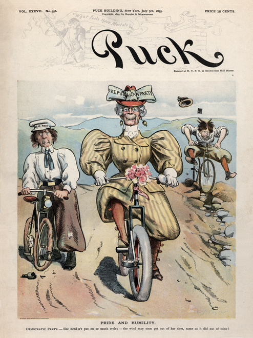 Puck Magazine - July 3, 1895 Bicycle Poster