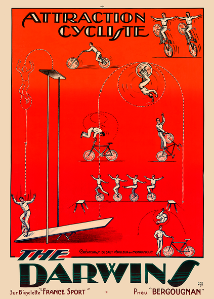 The Darwins Bicycle Poster for Circus act with bicycles