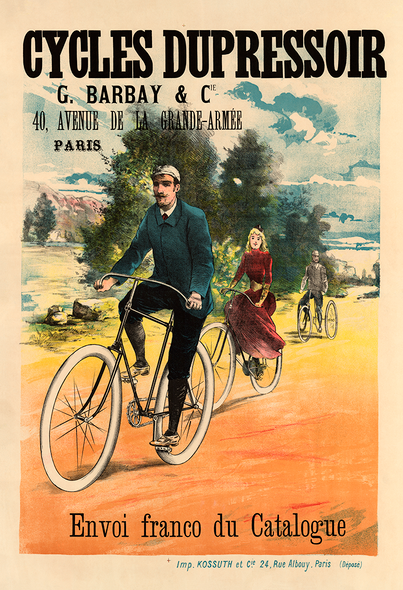 Cycles Dupressor 1894 Bicycle Poster Print