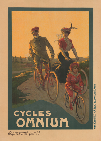 Cycles Omnium Vintage Bicycle Poster Print
