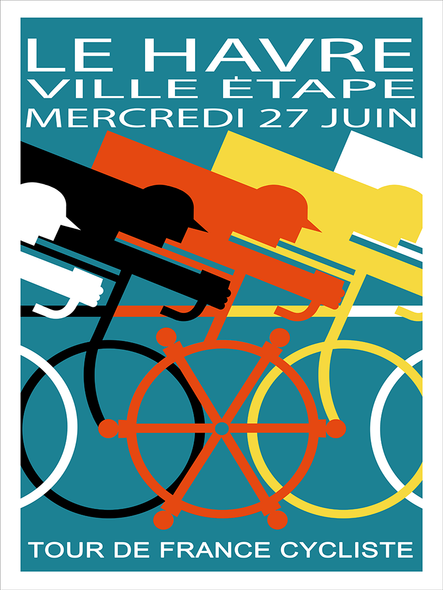 Le Havre Bicycle Poster