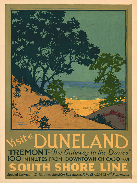 Visit Duneland - South Shore RR Vintage Poster Print