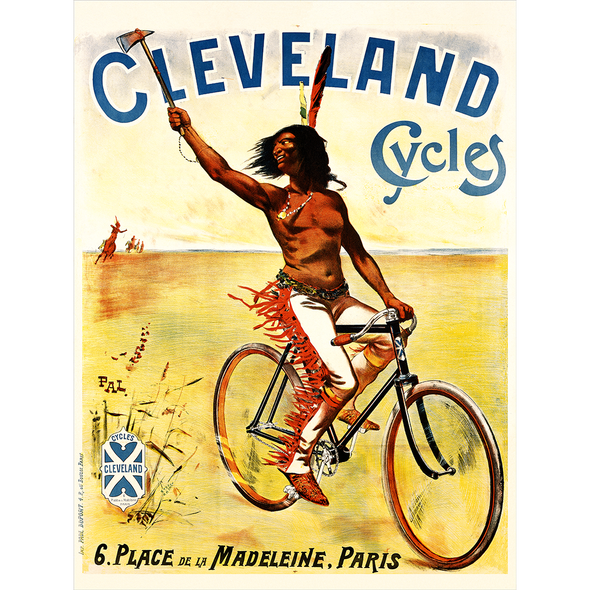Cycles Cleveland Vintage  Bicycle Poster Prints