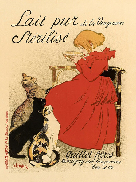 Lait Pur Sterilise Vintage Poster Prints by Steinlen