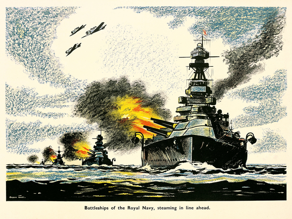 Battleships of the Royal Navy Vintage Poster Prints