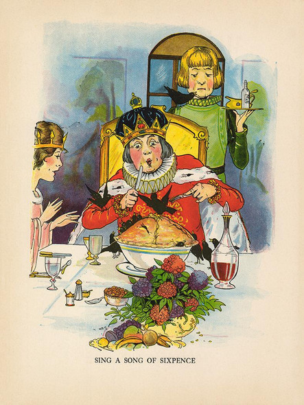 Sing a Song of Sixpence Book Vintage Poster Prints