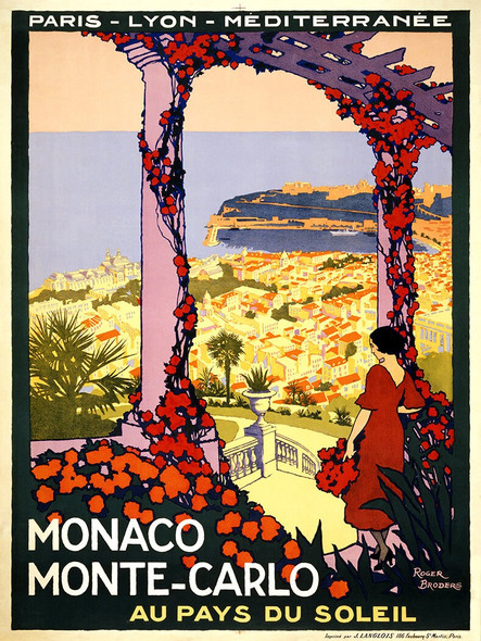 Monoco Monte-Carlo Vintage Travel Posters by Broders