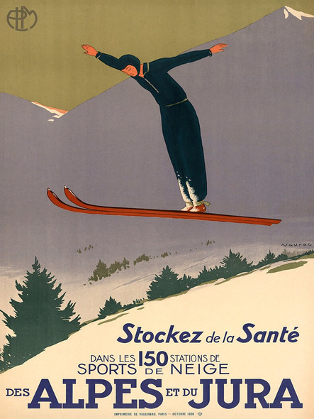 Alpes et du Jura Vintage Travel Poster Prints