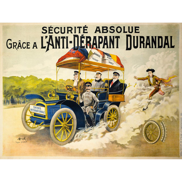 L'Anti-Derapant- Durandaln Vintage Poster