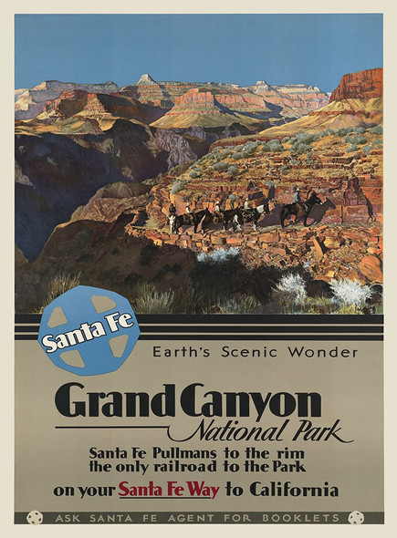 Grand Canyon National Park Vintage Travel Poster