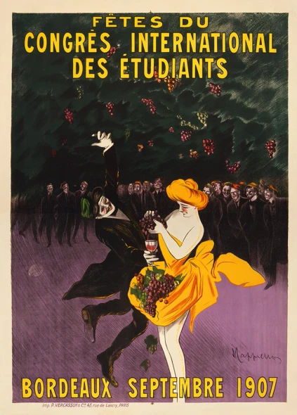 1907 Bordeaux Vintage Poster Prints