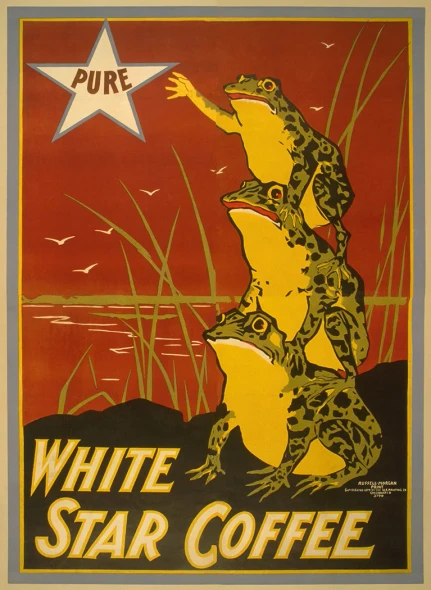 White Star Coffee - Vintage Poster Prints