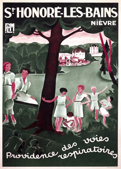 St Honore Thermal Baths - Vintage Travel Poster Prints