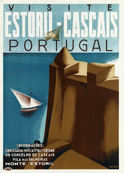 Esroril-Cascais Portugal - Vintage Poster Prints