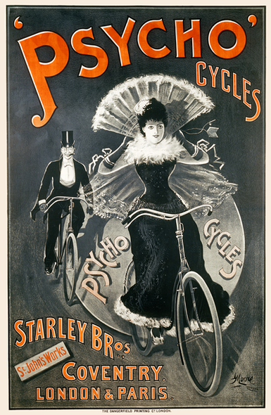 Psycho Cycles Bicycle Poster Psycho Cycles Bicycle Poster