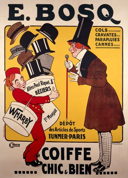 E. Bosq Hats - Vintage Poster Prints