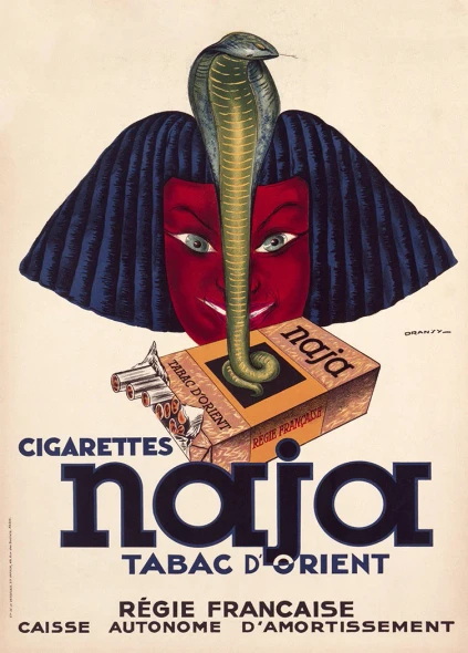 Naja Cigaretts - Vintage Poster Prints