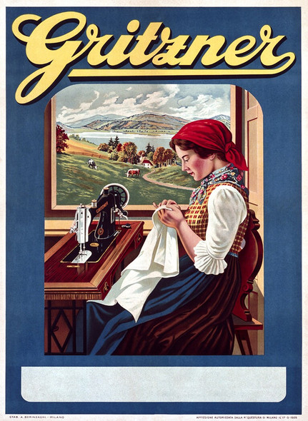Gritzner Sewing Machines - Vintage Poster Prints