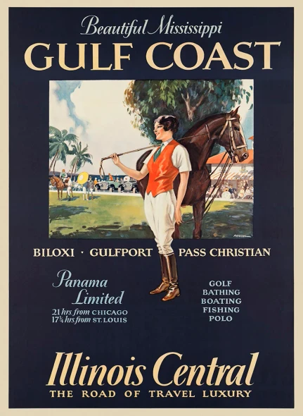 Mississippi Gulf Coast - Vintage Travel Poster Prints