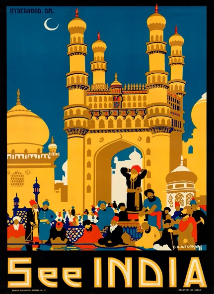 See India - Vintage Travel Poster Prints