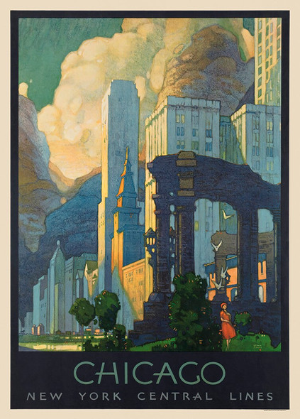 Chicago New York Central - Vintage Travel Poster Prints