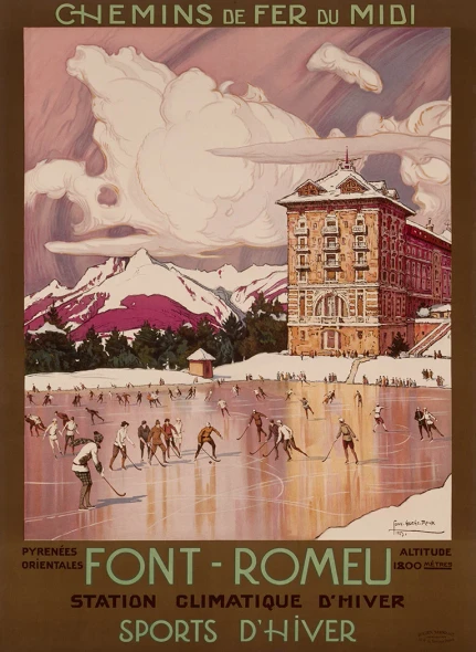 Font-Romeu France - Vintage Travel Poster Prints