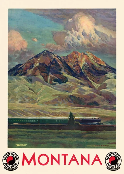Montana - Northern Pacific - Vintage Travel Poster Prints