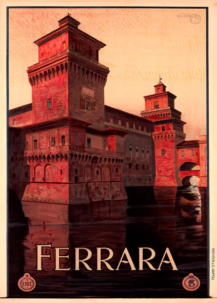 Ferrara Italy - Vintage Travel Poster Prints