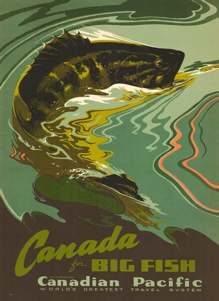 Canada for Big Fish - Vintage Travel Poster Prints