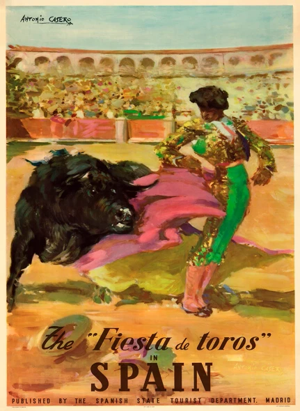 Spain Fiesta de Toros- Vintage Travel Poster Prints