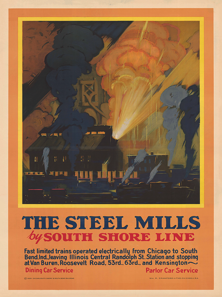The Steel Mills of the Indiana Dunes Poster Prints
